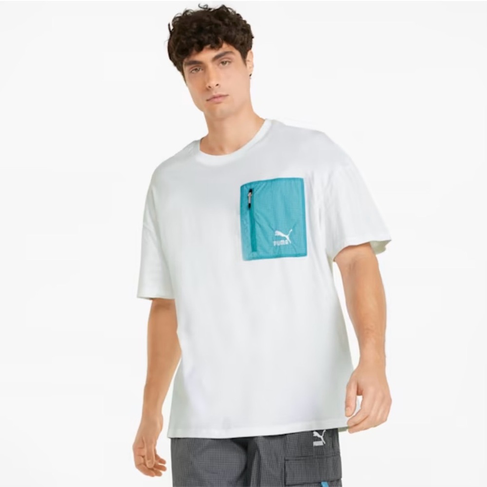 Puma Men HC Pocket Tee Shirt Baju Lelaki Large